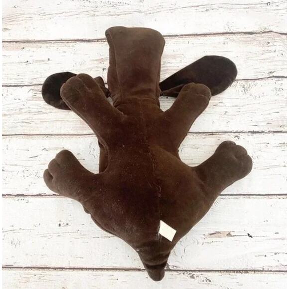 TONKA Vintage 1985 Pound Puppies Chocolate Brown Large Plush 22' - Picture 4 of 9